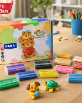 Kids Creative Modelling Clay – Multi-Color DIY Craft & Learning Kit (160g x 24 Bars)