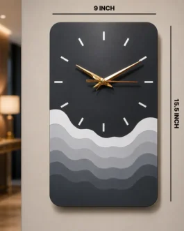 Modern Minimalist Wave Wall Clock | Silent Decorative Wall Clock for Living Room, Bedroom & Office