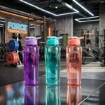 Gym Water Bottle with Flip Lid Multi Color Leakproof Sports Bottle (1 Litre) - Image 2