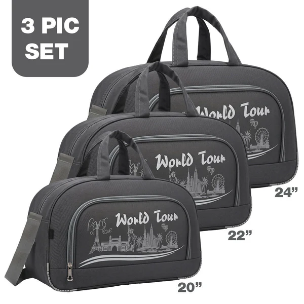 3 Piece Travel Duffel Bag Set – Lightweight Shoulder Strap - Image 5