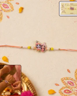 Lord Krishna and Radha Designer Rakhi (1 Pc)