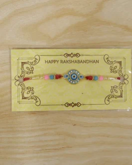 Evil Eye Designer Rakhi with Multicolor Beads (1 Pc)