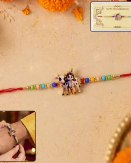 Lord Krishna with Cow Designer Rakhi (1 Pc)