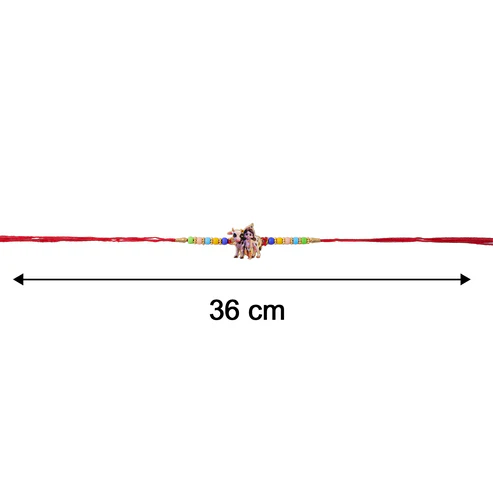 Lord Krishna with Cow Designer Rakhi (1 Pc) - Image 4