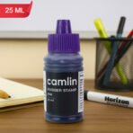 Camlin Rubber Stamp Ink – Quick-Drying Violet Ink for Clear Stamping (25 ml)