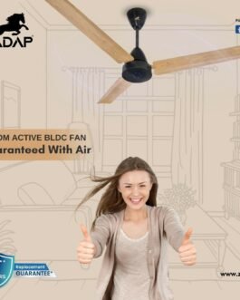 Zadap STROM 900mm High Speed BLDC Ceiling Fan with Remote(Light Wooden)