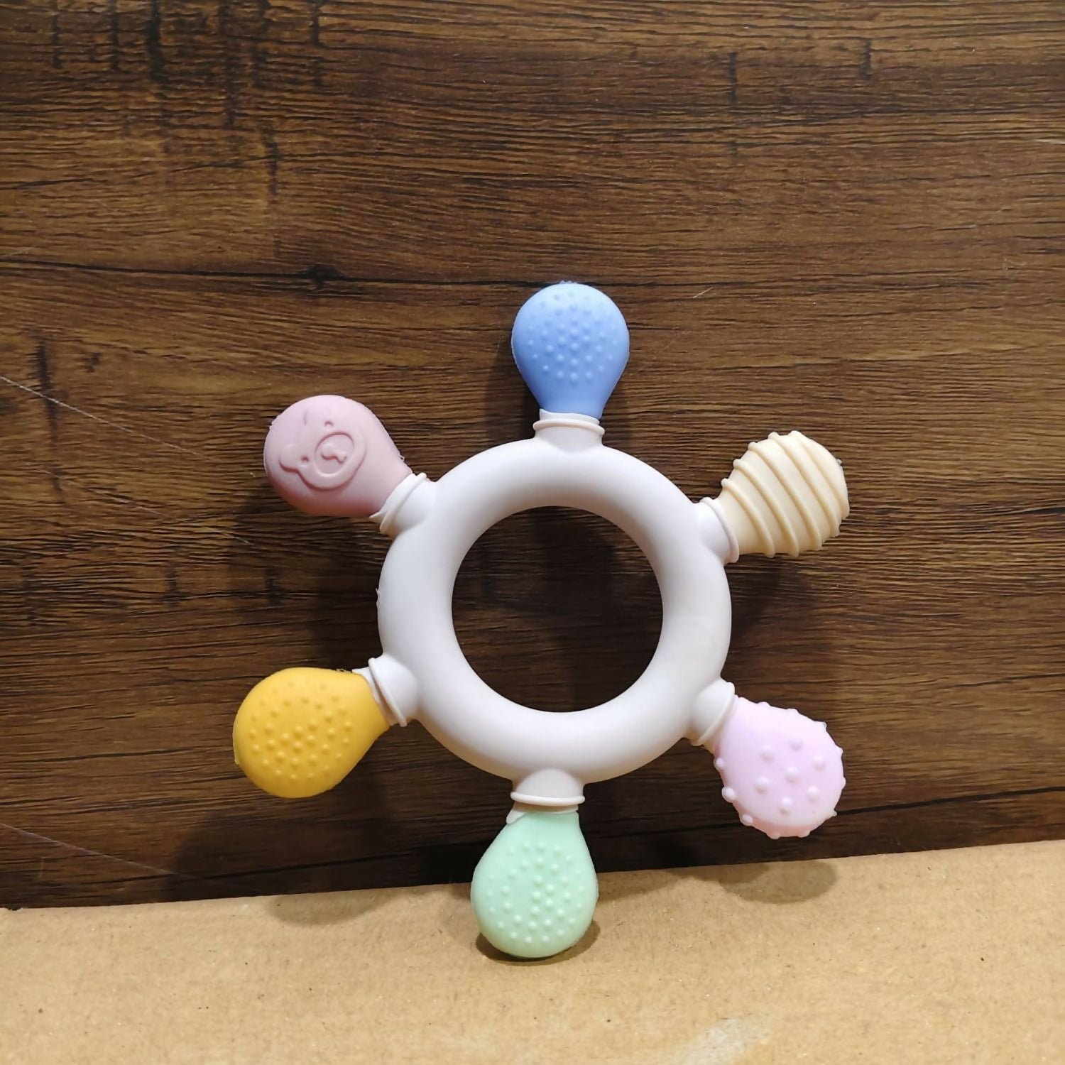 6 Multi color Finger Baby hand Teether - Image 8