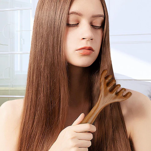 Manual Wooden Style Head & Neck Scalp Massager (1 Pc) - Image 3