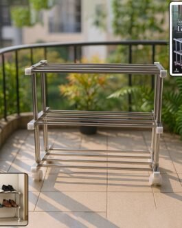 Supermom Stainless Steel Multipurpose Shoe & Storage Rack – (1 pc)