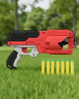 Aditi 6-Dart Slam-Fire Toy Gun Kids with Rotating Drum & Long-Range Shooting Power