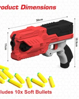 Aditi 6-Dart Slam-Fire Toy Gun Kids with Rotating Drum & Long-Range Shooting Power