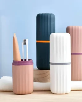 Plastic Hygienic Toothbrush Travel Portable Case (2 Pc)