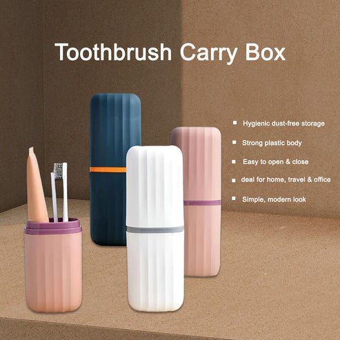 Plastic Hygienic Toothbrush Travel Portable Case (2 Pc) - Image 3