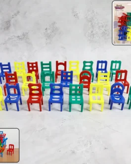 Colorful Mini Chair Stacking Game Fun Balance Puzzle Toy for Kids and Family