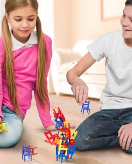 Colorful Mini Chair Stacking Game Fun Balance Puzzle Toy for Kids and Family