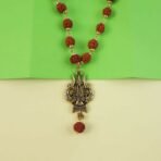 Rudraksha Mala with Mahakal Trishul Pendant Spiritual Necklace - Image 2