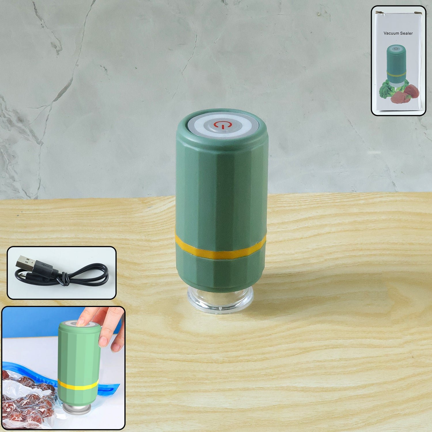 Vacuumsealer-WOSKU-01.jpg Portable Electric Vacuum Sealer Machine (1 Pc) - Image 1