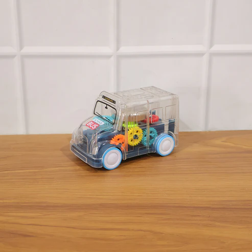 Kids Transparent Musical Light-Up School Bus Toy (1 Pc) - Image 5