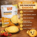 Naasta Baasta Jain Manchurian Khakhra - Crispy Ready to Eat Whole Wheat Snack (200 Gm) - Image 2