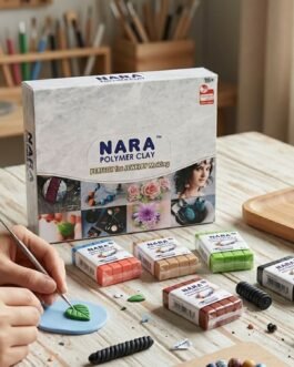NARA Polymer Clay Multi Color DIY Craft Modeling Clay Kit for Art & Jewelry Making (40pc, 18 Colour)