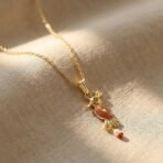 Traditional Bird Design Pendant Necklace with Chain for Women - Image 2