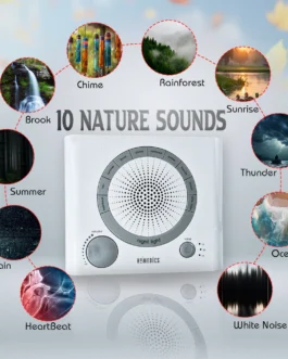 Sleep Therapy Sound Machine with 8 Soothing Sounds (Battery, Timer Option)