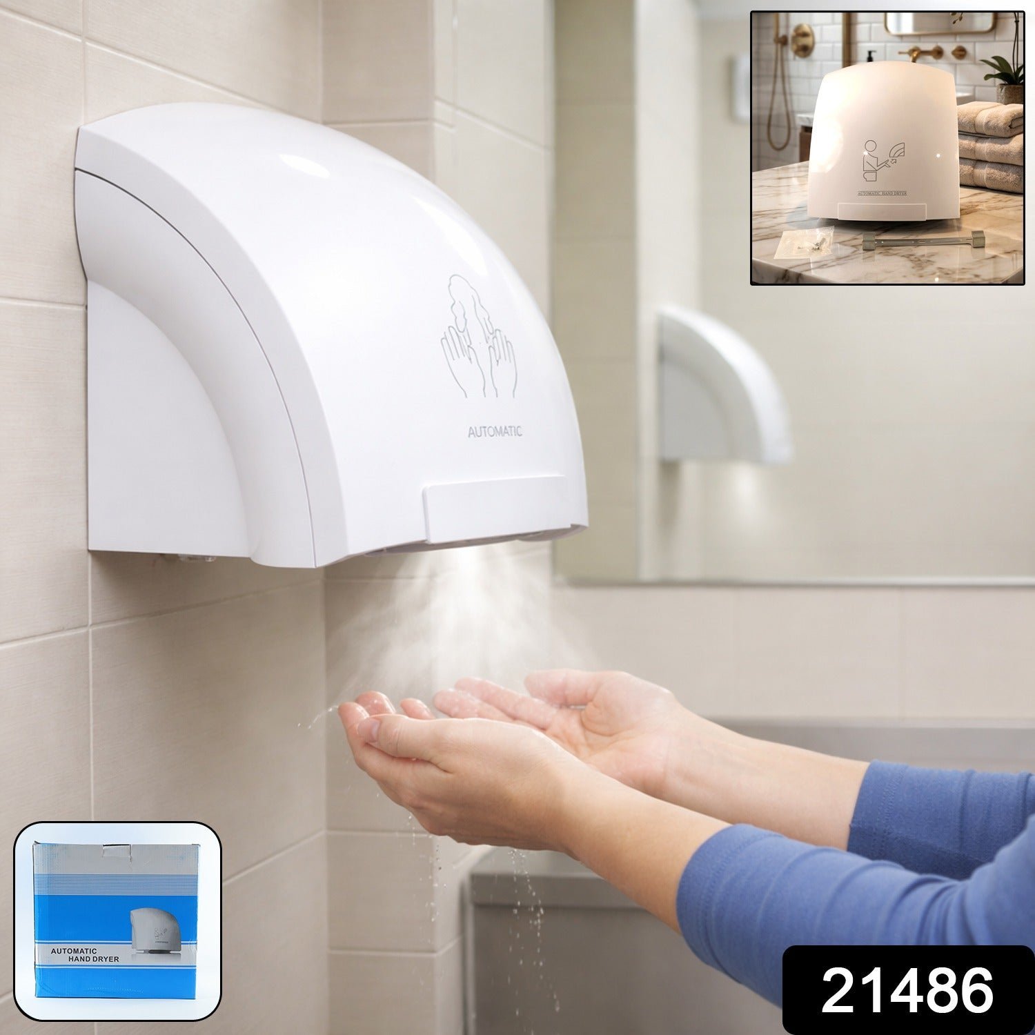 Electric Wall Mounted Automatic Sensor Hand Dryer (1 Pc) - Image 3