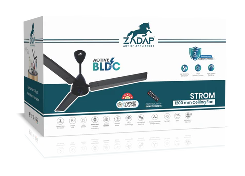 Zadap STROM 1200mm High Speed BLDC Ceiling Fan with Remote(Light Wooden) - Image 5
