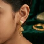 Royal Traditional Gold Jhumka Earrings for Wedding & Party Wear - Image 2