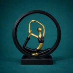 Yoga Meditation Figurine Showpiece Black Gold Table Decor Statue(Design may vary) - Image 2