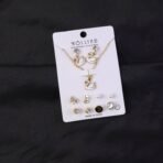Premium Gold Plated Leaf Pearl Drop Earrings for Women & Girls (Combo set of 6) - Image 2