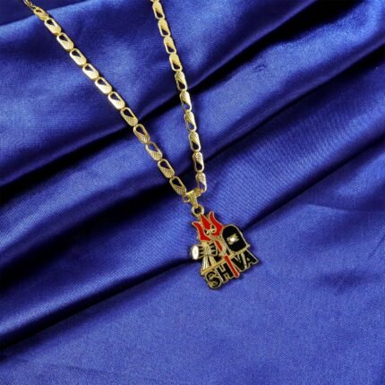 Shiva Trishul Pendant with Designer Chain