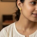 Nice 3 Line Golden Earrings for Women & Girls – Traditional Fancy Gift - Image 2