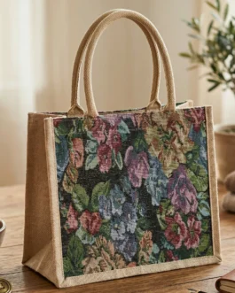Multipurpose Floral Print Carry Hand Bag 1 Pc 29×33 Cm