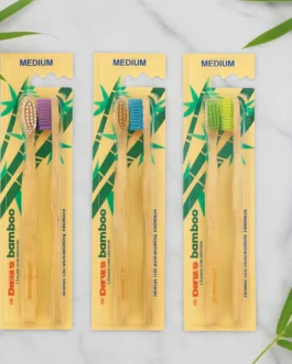 Eco-Friendly Bamboo Toothbrush Twin Pack (12 Packets × 24 Pieces)
