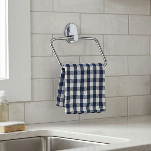 Wall Mounted Square Towel Ring Holder Bathroom Napkin Hanger - Image 6