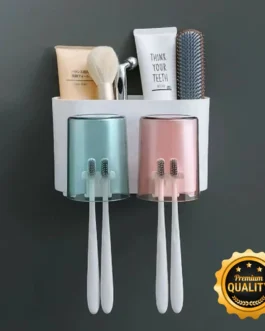 Self adhesive Toothbrush Holder 2 cup set