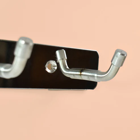 Stainless Steel Wall Mounted Coat 4 Hook Rack (20x3 / 1 Pc) - Image 2