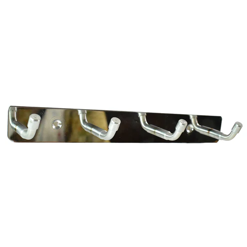 Stainless Steel Wall Mounted Coat 4 Hook Rack (20x3 / 1 Pc) - Image 4