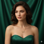 Gold Infinity Leaf Necklace with AD Accents Dainty Nature-Inspired Pendant for Women Daily Use - Image 2