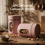 Window Storage Container Kitchen Airtight Food Storage Box 650ML (Set of 2)