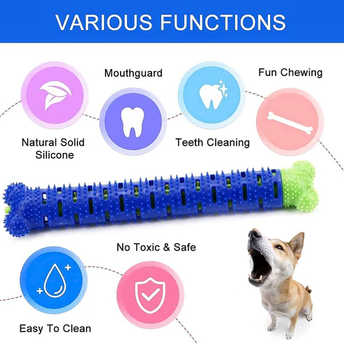 Dog Tooth Brush, Puppy Chew Toothbrush Stick Teeth Cleaning Dental Toys (1 Pc) - Image 5