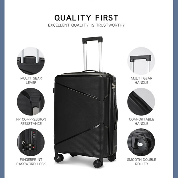 3-Piece Hardshell Luggage Set with Spinner Wheels & TSA Lock - Image 3