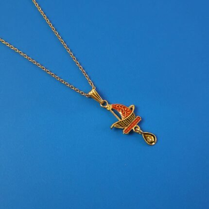 Stylish Steamer Boat Design Pendant Necklace with Chain for Women