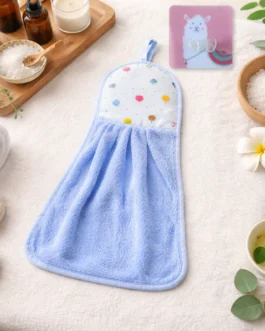Soft Hanging Hand Towel with Self Adhesive Wall Hook Combo