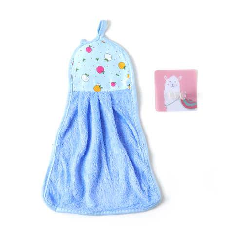 Soft Hanging Hand Towel with Self Adhesive Wall Hook Combo - Image 3
