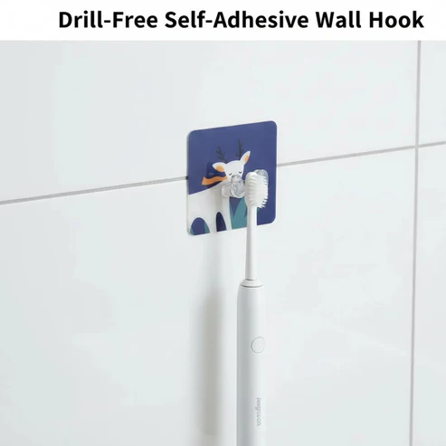 Soft Hanging Hand Towel with Self Adhesive Wall Hook Combo - Image 4