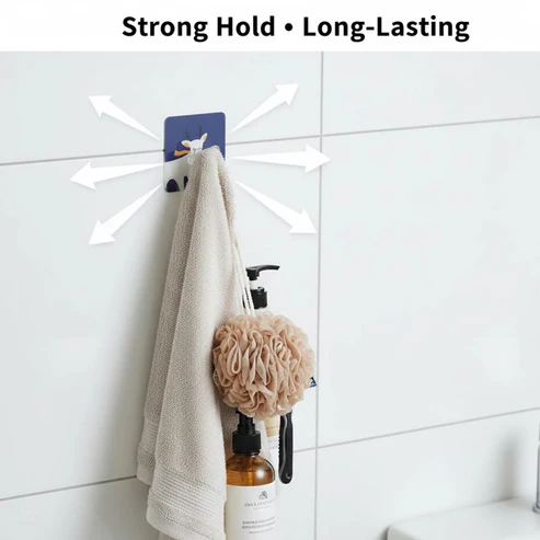 Soft Hanging Hand Towel with Self Adhesive Wall Hook Combo - Image 5