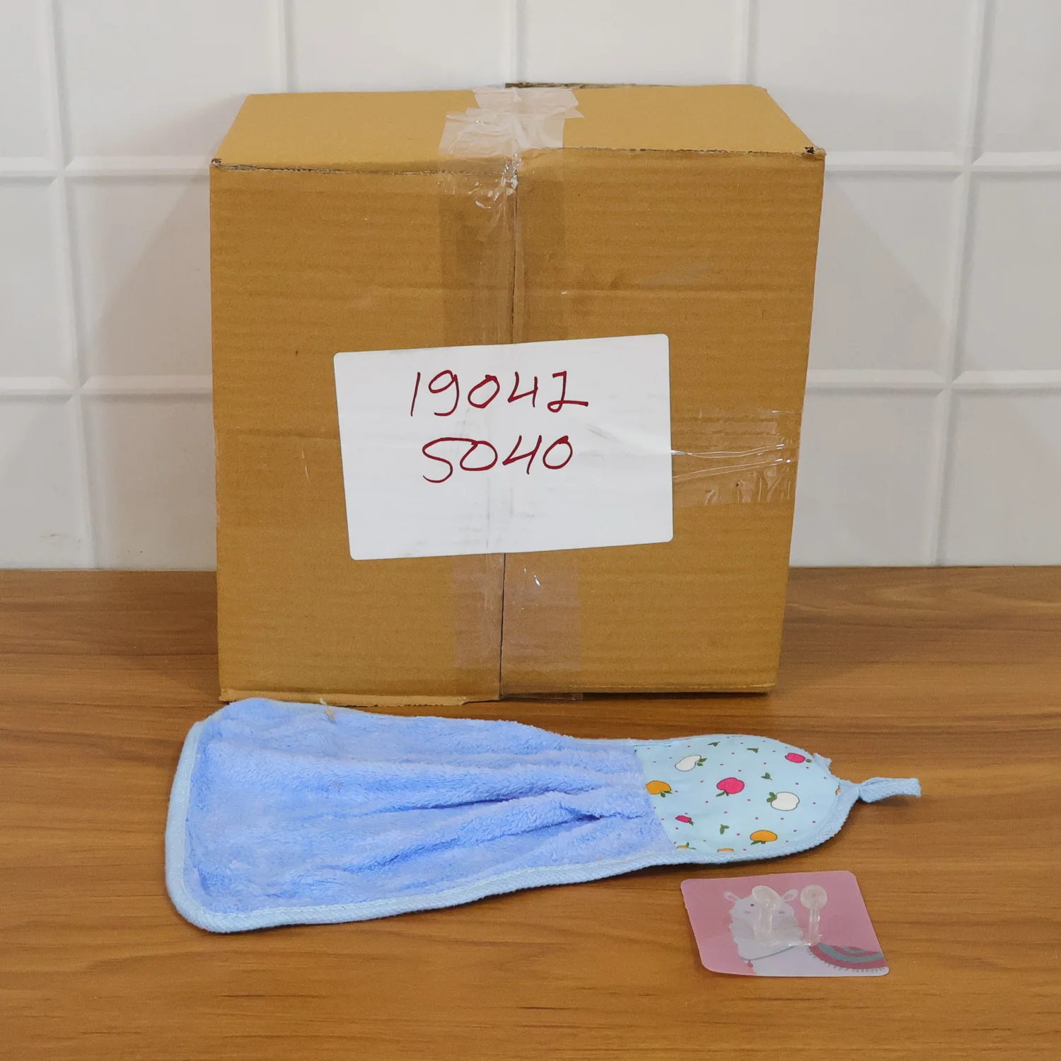 Soft Hanging Hand Towel with Self Adhesive Wall Hook Combo - Image 6
