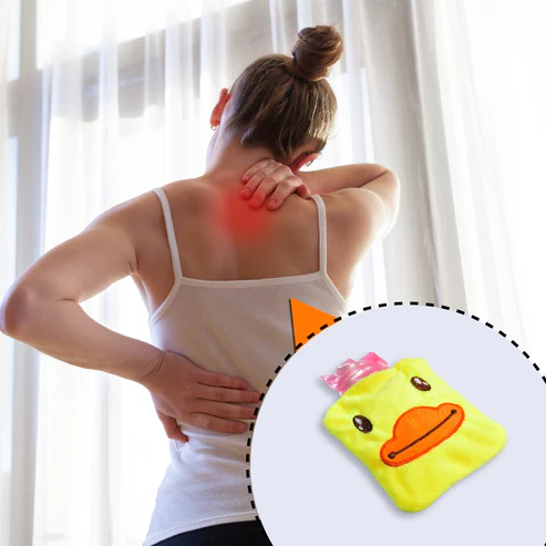 Yellow Duck Hot Water Bag for Pain Relief & Warmth with Cover - Image 2